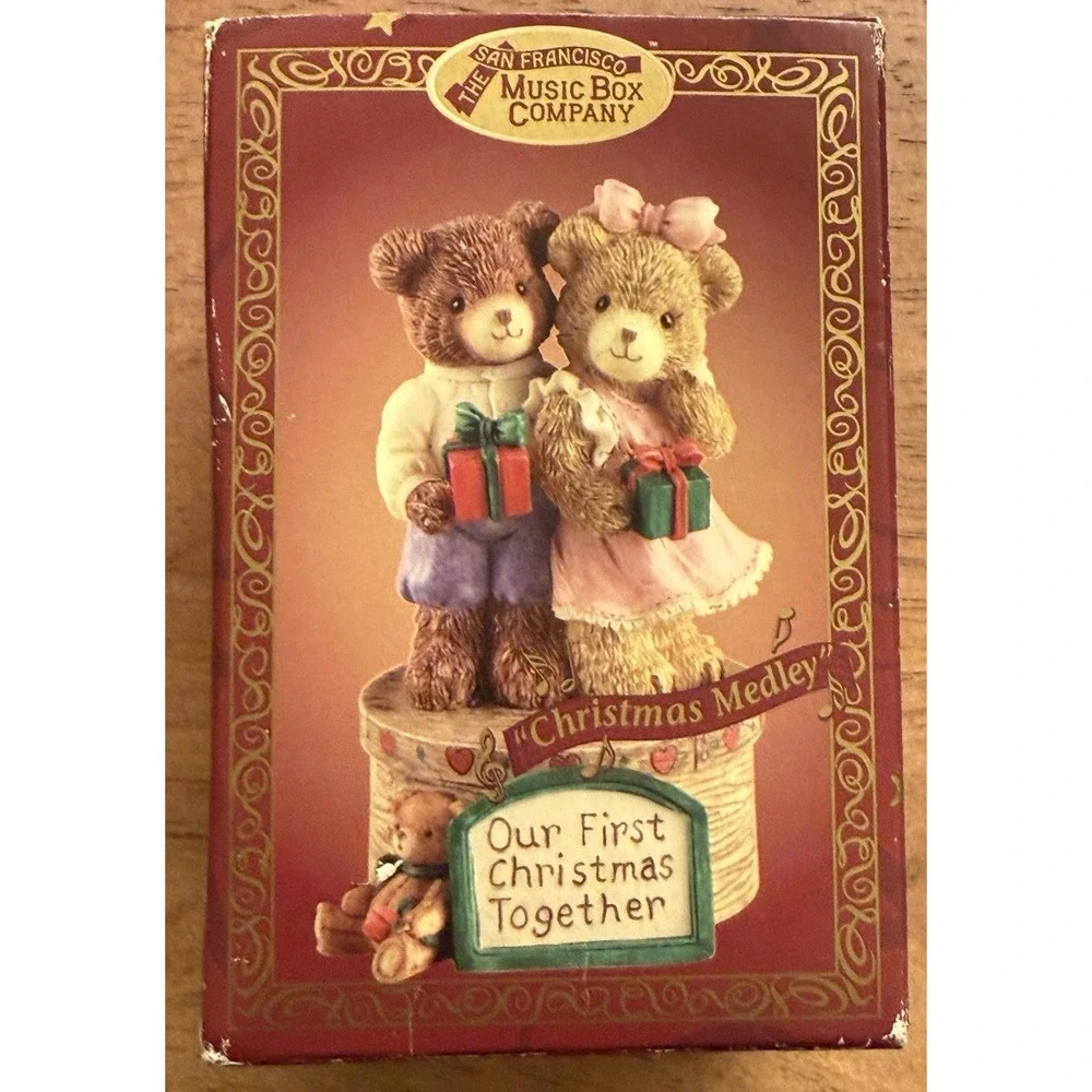 Vtg San Francisco Music Box Co Ornament Our First Christmas Together Medley 2001